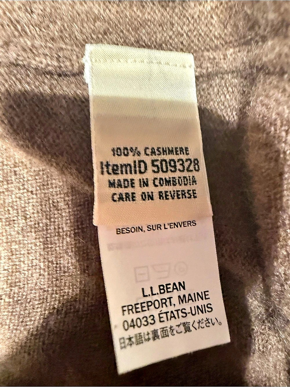 L.L.Bean 100% Cashmere Fair Isle Sweater Women’s XL Brown Ivory Nordic Après Ski - Picture 8 of 9